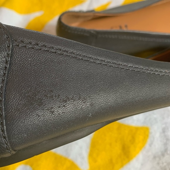 Coach Chelsea Matte Navy Blue & Gunmetal Flats - Picture 4 of 8